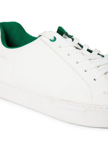 Men Lace-Up White Casual Sneakers