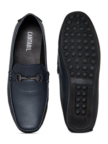 Men Slip-on Navy Blue Casual Loafer