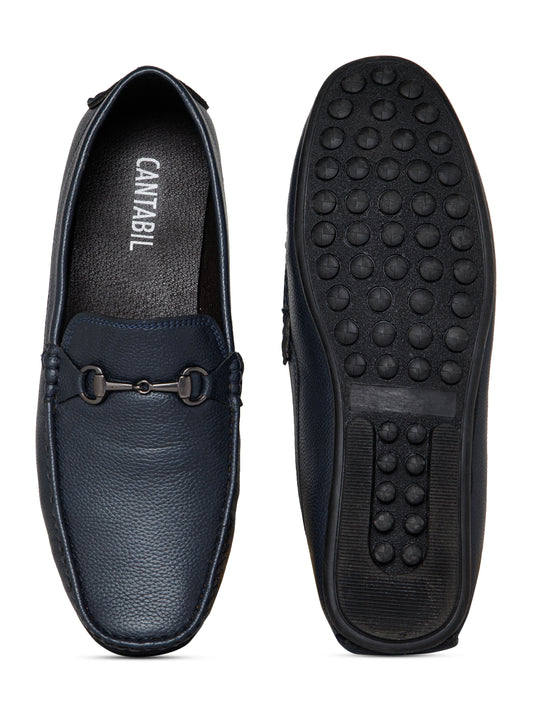 Men Slip-on Navy Blue Casual Loafer