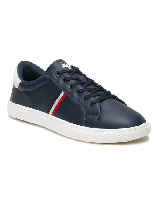 Men Lace-Up Navy Blue Casual Shoes