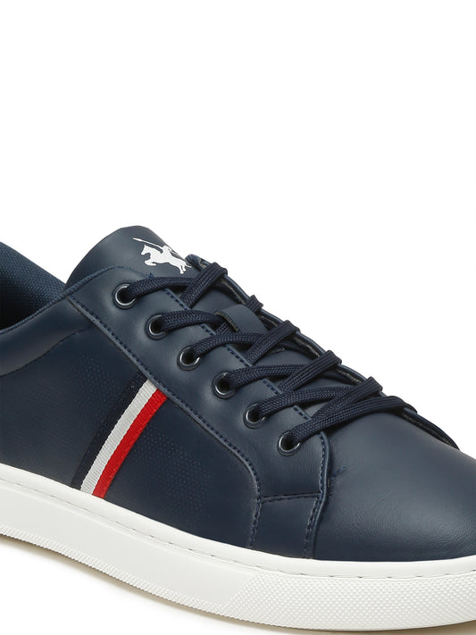 Men Lace-Up Navy Blue Casual Shoes