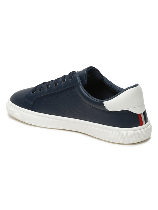 Men Lace-Up Navy Blue Casual Shoes