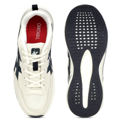 Casual Sports Shoes for Men | Lightweight & Comfortable with Cushioned Insole Mesh Upper TPR Sole Slip on Closure.