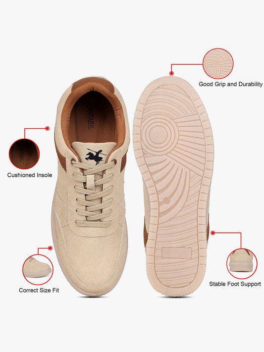 Casual Sneaker Shoes for Men | Lightweight & Comfortable with Cushioned Insole PU (Polyurethane) Upper TPR Sole Lace Up Closure