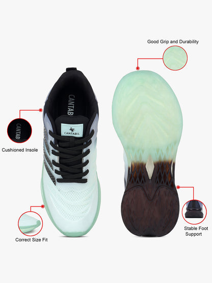 Casual Sports Shoes for Men | Lightweight & Comfortable with Cushioned Insole Mesh Upper Phylon Sole Slip on Closure