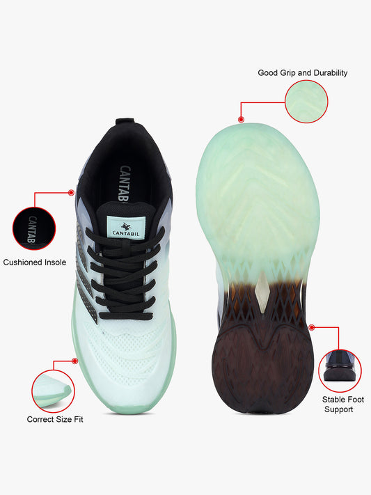 Casual Sports Shoes for Men | Lightweight & Comfortable with Cushioned Insole Mesh Upper Phylon Sole Slip on Closure