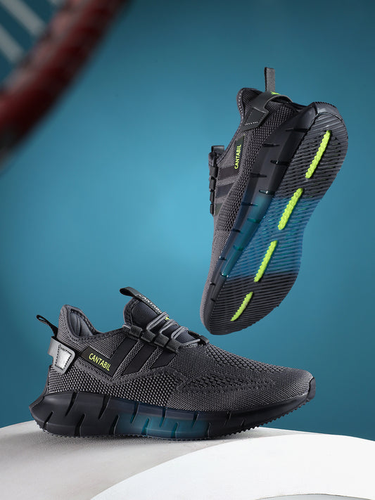 Casual Sports Shoes for Men | Lightweight & Comfortable with Cushioned Insole Flynet Upper Phylon Sole Slip on Closure