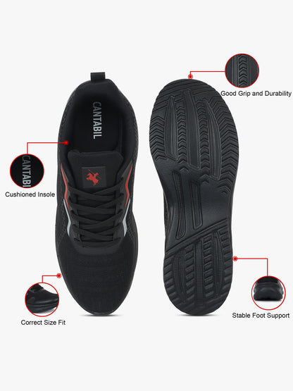 Casual Sports Shoes for Men | Lightweight & Comfortable with Cushioned Insole Mesh Upper EVA Sole Lace-Up on Closure