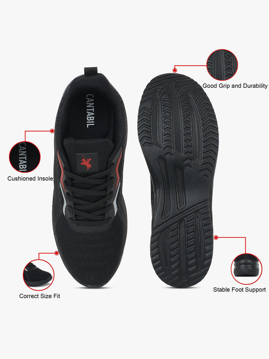 Casual Sports Shoes for Men | Lightweight & Comfortable with Cushioned Insole Flynet Upper EVA Sole Lace-Up on Closure