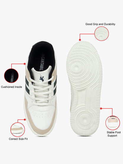 Casual Sneaker Shoes for Men | Lightweight & Comfortable with Cushioned Insole PVC Upper EVA Sole Lace-Up Closure