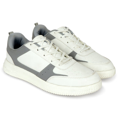 Casual Sneaker Shoes for Men | Lightweight & Comfortable with Cushioned Insole PVC Upper EVA Sole Lace-Up Closure