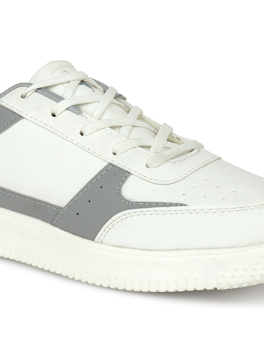 Casual Sneaker Shoes for Men | Lightweight & Comfortable with Cushioned Insole PVC Upper EVA Sole Lace-Up Closure