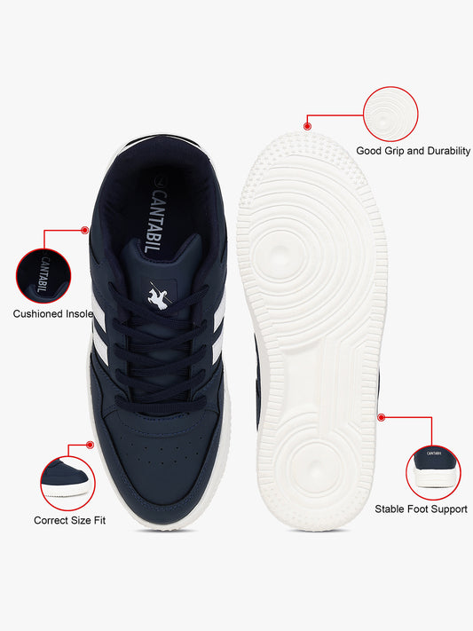 Casual Sneaker Shoes for Men | Lightweight & Comfortable with Cushioned Insole PVC Upper EVA Sole Lace-Up Closure
