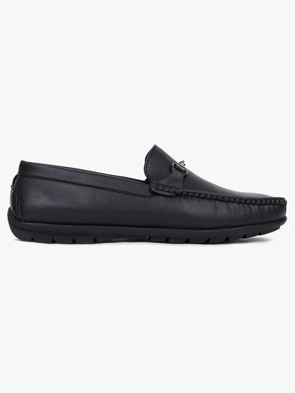Men's Black Solid Casual Loafers
