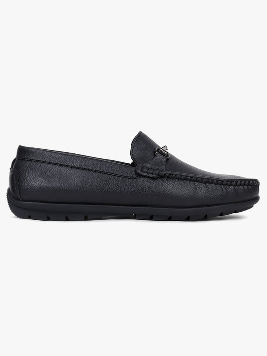 Men's Black Solid Casual Loafers