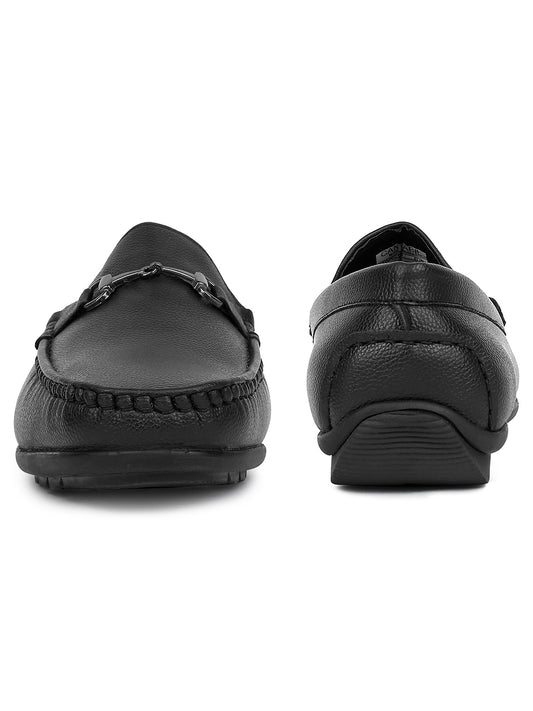 Men's Black Solid Casual Loafers