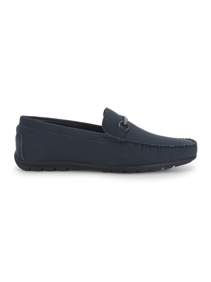 Men's Slip-On Navy Blue Solid Casual Loafer