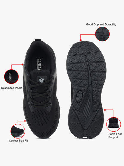 Casual Sports Shoes for Men | Lightweight & Comfortable with Cushioned Insole Mesh Upper Phylon Sole Lace Up Closure