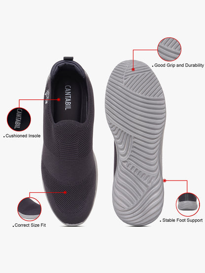 Casual Shoes for Men | Lightweight & Comfortable with Cushioned Insole Flynet Upper EVA Sole Slip on Closure