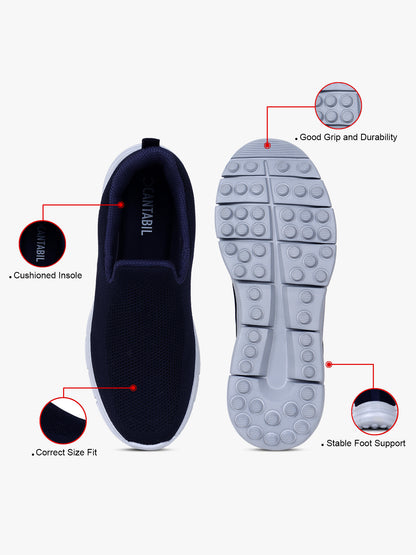 Casual Shoes for Men | Lightweight & Comfortable with Cushioned Insole Flynet Upper EVA Sole Slip on Closure