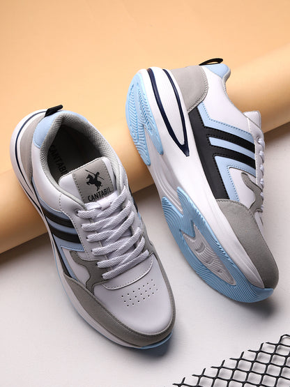 Casual Sneaker Shoes for Men | Lightweight & Comfortable with Cushioned Insole Polyurethane (PU) Upper Phylon Sole Lace-Up Closure