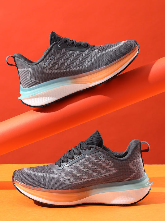 Casual Sports Shoes for Men | Lightweight & Comfortable with Cushioned Insole Knitted Upper Phylon Sole Slip on Closure.