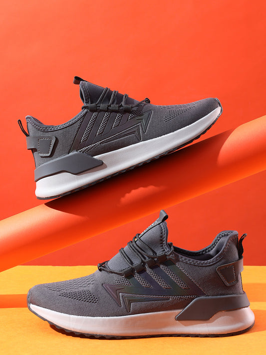 Casual Sports Shoes for Men | Lightweight & Comfortable with Cushioned Insole Knitted Upper Phylon Sole Slip on Closure.