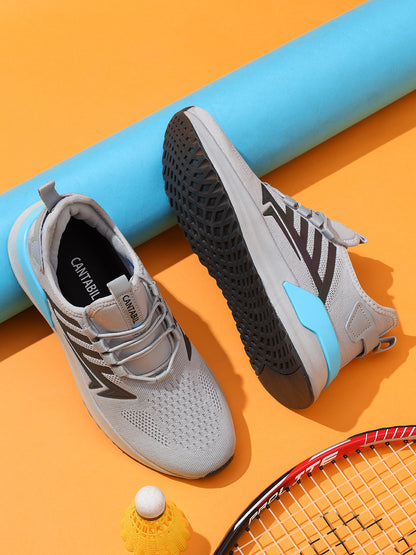 Casual Sports Shoes for Men | Lightweight & Comfortable with Cushioned Insole Knitted Upper Phylon Sole Slip on Closure.