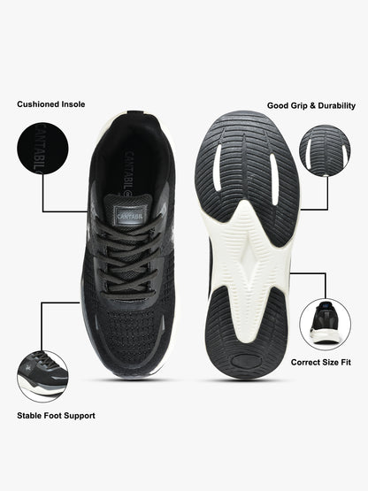 Casual Sports Shoes for Men | Lightweight & Comfortable with Cushioned Insole Flynet Upper Phylon Sole Lace Up Closure