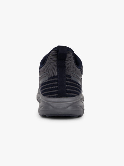 Men's Navy Self Design Lace-Up Running Shoes