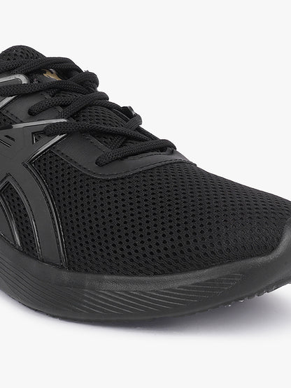 Men's Black Solid Casual Running Sports Shoes