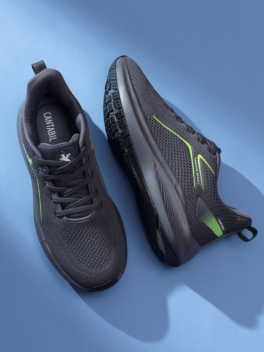 Casual Sports Shoes for Men | Lightweight & Comfortable with Cushioned Insole Knitted Upper Phylon Sole Slip on Closure.