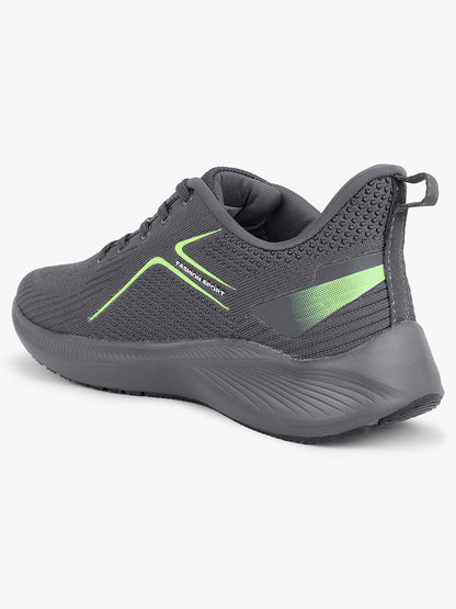 Men's Grey Solid Casual Running Sports Shoes