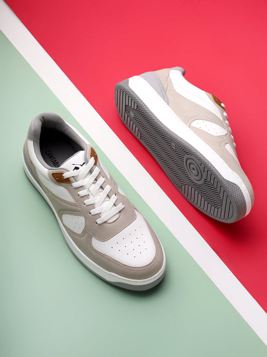 Casual Sneaker Shoes for Men | Lightweight & Comfortable with Cushioned Insole Polyurethane (PU) Upper TPR Sole Lace-Up Closure