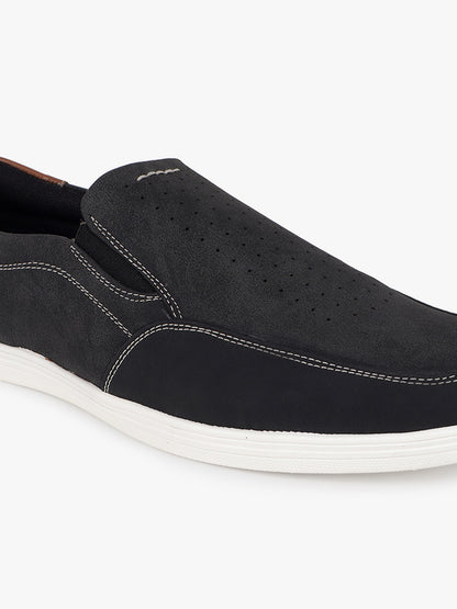 Men Slip-on Solid Grey Casual Shoes