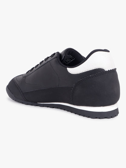 Men's Black Solid Casual Sneakers Shoes