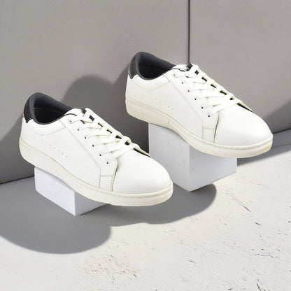 Casual Sneaker Shoes for Men | Lightweight & Comfortable with Cushioned Insole Polyurethane (PU) Upper Thermoplastic Polyurethane Sole Lace-Up Closure