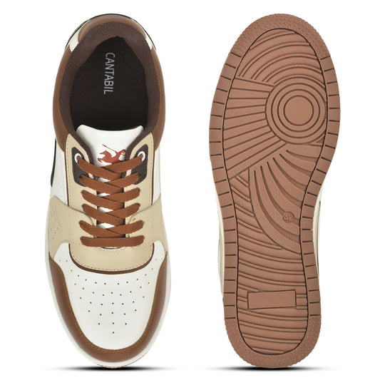 Casual Sneaker Shoes for Men | Lightweight & Comfortable with Cushioned Insole Polyurethane (PU) Upper Thermoplastic Polyurethane Sole Lace-Up Closure