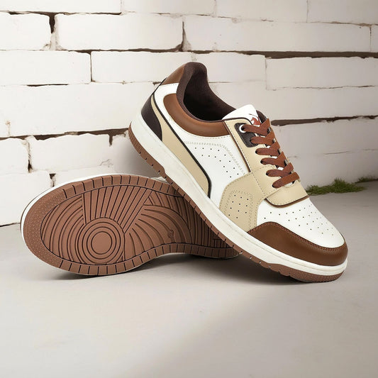 Casual Sneaker Shoes for Men | Lightweight & Comfortable with Cushioned Insole Polyurethane (PU) Upper Thermoplastic Polyurethane Sole Lace-Up Closure