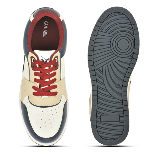 Casual Sneaker Shoes for Men | Lightweight & Comfortable with Cushioned Insole Polyurethane (PU) Upper Thermoplastic Polyurethane Sole Lace-Up Closure