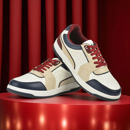 Casual Sneaker Shoes for Men | Lightweight & Comfortable with Cushioned Insole Polyurethane (PU) Upper Thermoplastic Polyurethane Sole Lace-Up Closure