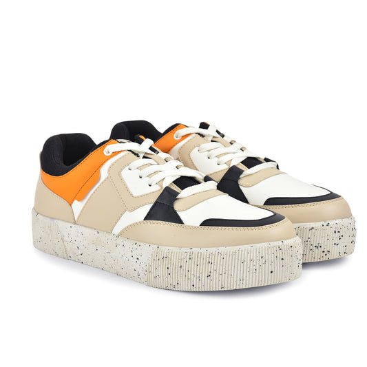 Casual Sneaker Shoes for Men | Lightweight & Comfortable with Cushioned Insole Polyurethane (PU) Upper Thermoplastic Polyurethane Sole Lace-Up Closure