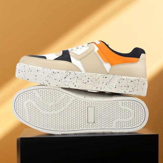 Casual Sneaker Shoes for Men | Lightweight & Comfortable with Cushioned Insole Polyurethane (PU) Upper Thermoplastic Polyurethane Sole Lace-Up Closure