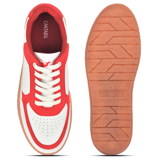 Casual Sneaker Shoes for Men | Lightweight & Comfortable with Cushioned Insole Polyurethane (PU) Upper Thermoplastic Polyurethane Sole Lace-Up Closure