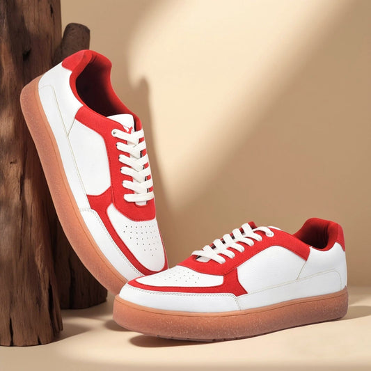 Casual Sneaker Shoes for Men | Lightweight & Comfortable with Cushioned Insole Polyurethane (PU) Upper Thermoplastic Polyurethane Sole Lace-Up Closure