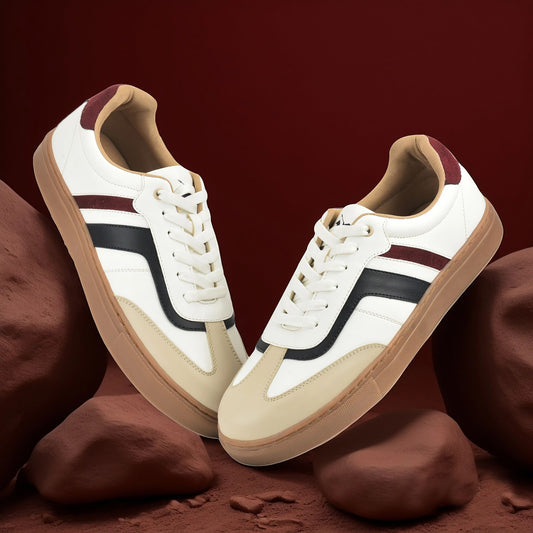 Casual Sneaker Shoes for Men | Lightweight & Comfortable with Cushioned Insole Polyurethane (PU) Upper Thermoplastic Polyurethane Sole Lace-Up Closure