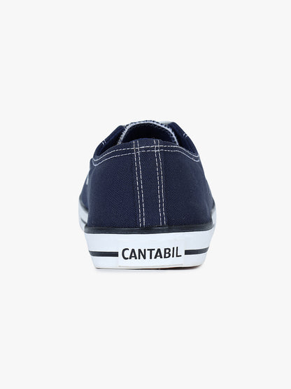 Men's Navy Canvas Casual Sneakers