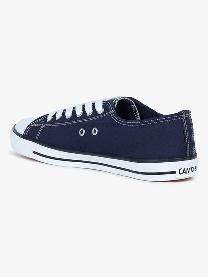 Men's Navy Canvas Casual Sneakers
