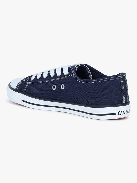 Men's Navy Canvas Casual Sneakers