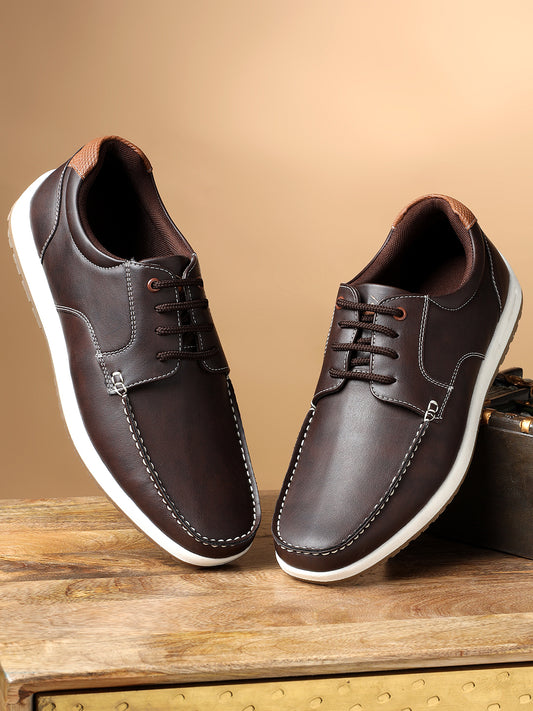 Casual Shoes for Men | Lightweight & Comfortable with Cushioned Insole PU (Polyurethane) Upper TPR Sole Lace-Up Closure